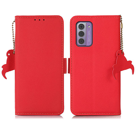 Funda de Cuero Cartera con Soporte Carcasa B01H para Nokia G42 5G Rojo