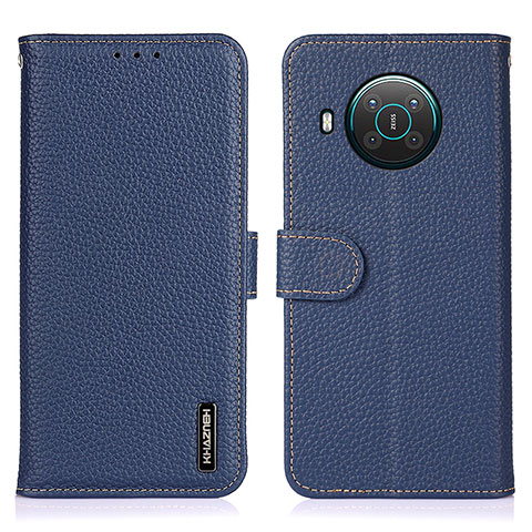 Funda de Cuero Cartera con Soporte Carcasa B01H para Nokia X20 Azul