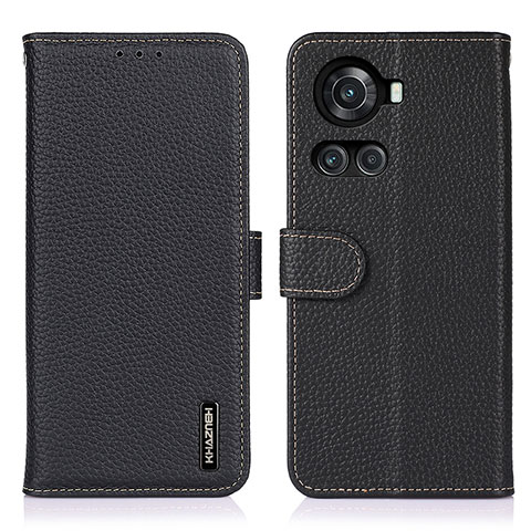 Funda de Cuero Cartera con Soporte Carcasa B01H para OnePlus 10R 5G Negro