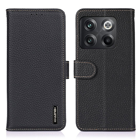 Funda de Cuero Cartera con Soporte Carcasa B01H para OnePlus 10T 5G Negro