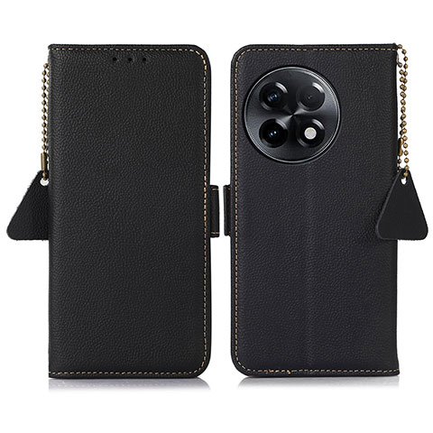 Funda de Cuero Cartera con Soporte Carcasa B01H para OnePlus 11R 5G Negro