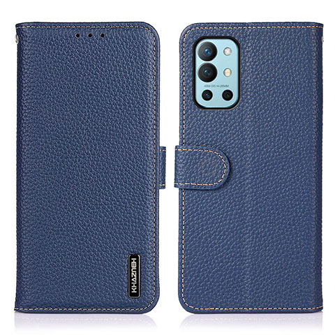 Funda de Cuero Cartera con Soporte Carcasa B01H para OnePlus 9R 5G Azul