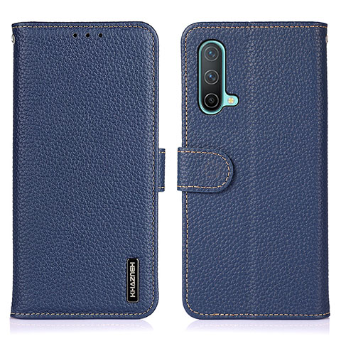 Funda de Cuero Cartera con Soporte Carcasa B01H para OnePlus Nord CE 5G Azul