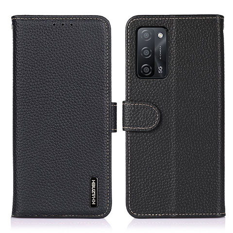 Funda de Cuero Cartera con Soporte Carcasa B01H para Oppo A53s 5G Negro