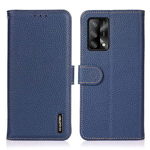 Funda de Cuero Cartera con Soporte Carcasa B01H para Oppo A95 4G Azul