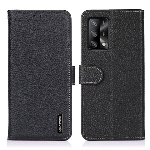 Funda de Cuero Cartera con Soporte Carcasa B01H para Oppo F19s Negro