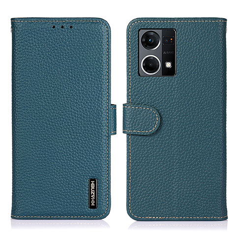 Funda de Cuero Cartera con Soporte Carcasa B01H para Oppo F21 Pro 4G Verde