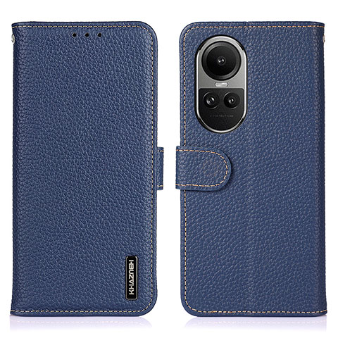 Funda de Cuero Cartera con Soporte Carcasa B01H para Oppo Reno10 Pro 5G Azul