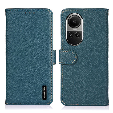 Funda de Cuero Cartera con Soporte Carcasa B01H para Oppo Reno10 Pro 5G Verde