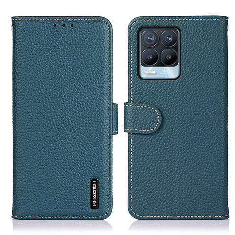 Funda de Cuero Cartera con Soporte Carcasa B01H para Realme 8 4G Verde