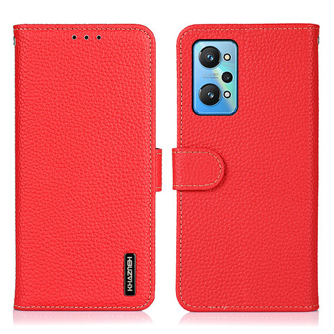 Funda de Cuero Cartera con Soporte Carcasa B01H para Realme GT Neo2 5G Rojo