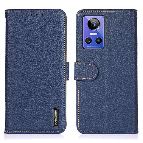 Funda de Cuero Cartera con Soporte Carcasa B01H para Realme GT Neo3 5G Azul