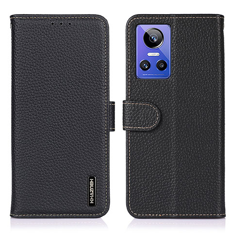 Funda de Cuero Cartera con Soporte Carcasa B01H para Realme GT Neo3 5G Negro