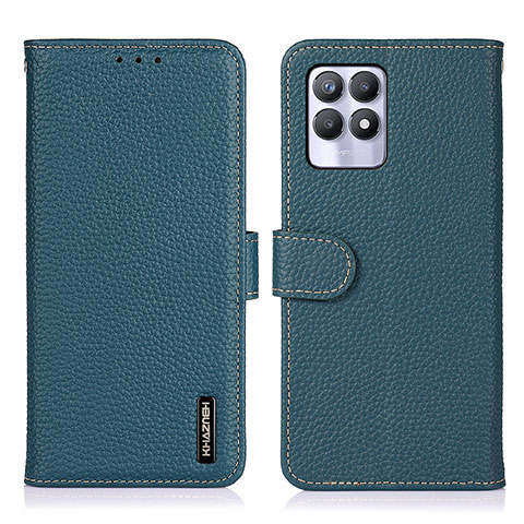 Funda de Cuero Cartera con Soporte Carcasa B01H para Realme Narzo 50 4G Verde