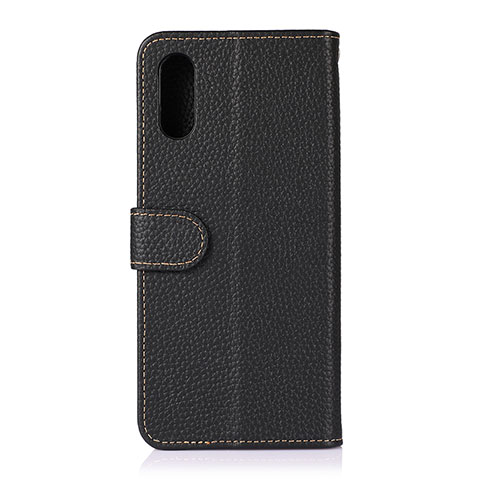 Funda de Cuero Cartera con Soporte Carcasa B01H para Samsung Galaxy A02 Negro