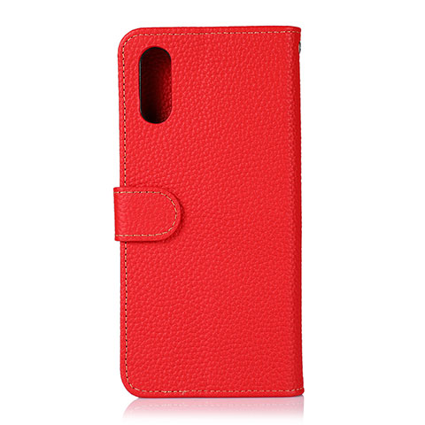 Funda de Cuero Cartera con Soporte Carcasa B01H para Samsung Galaxy A02 Rojo