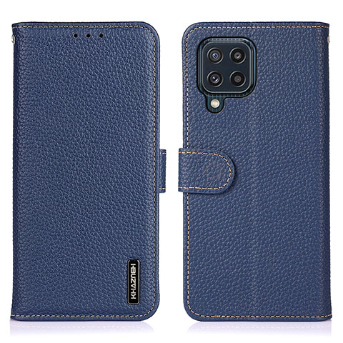 Funda de Cuero Cartera con Soporte Carcasa B01H para Samsung Galaxy M32 4G Azul