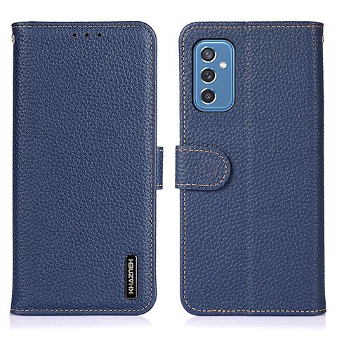 Funda de Cuero Cartera con Soporte Carcasa B01H para Samsung Galaxy M52 5G Azul