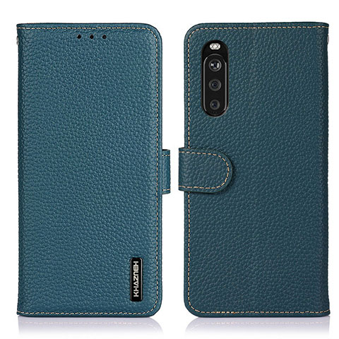 Funda de Cuero Cartera con Soporte Carcasa B01H para Sony Xperia 10 III Lite Verde