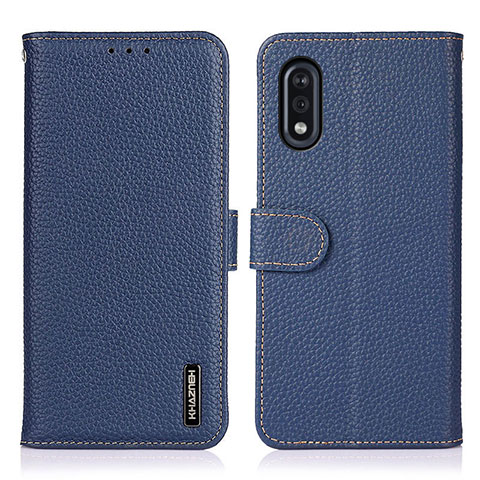 Funda de Cuero Cartera con Soporte Carcasa B01H para Sony Xperia Ace II SO-41B Azul