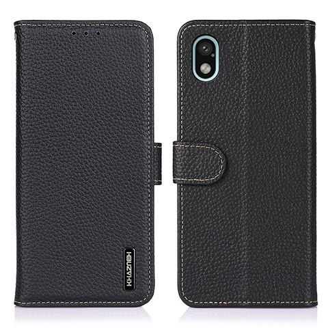 Funda de Cuero Cartera con Soporte Carcasa B01H para Sony Xperia Ace III Negro