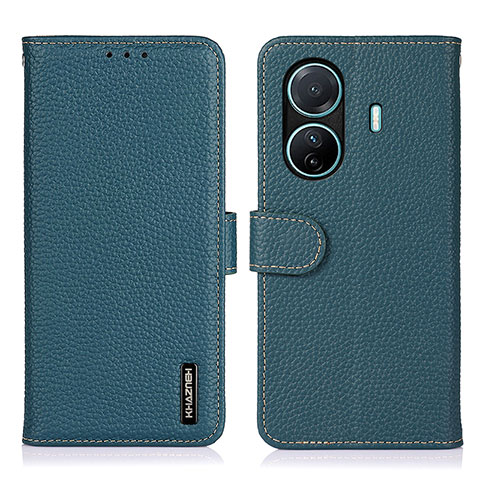 Funda de Cuero Cartera con Soporte Carcasa B01H para Vivo iQOO Z6 Pro 5G Verde