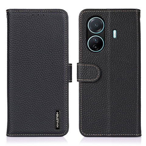 Funda de Cuero Cartera con Soporte Carcasa B01H para Vivo T1 Pro 5G Negro