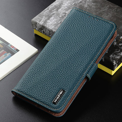 Funda de Cuero Cartera con Soporte Carcasa B01H para Vivo Y30 Verde