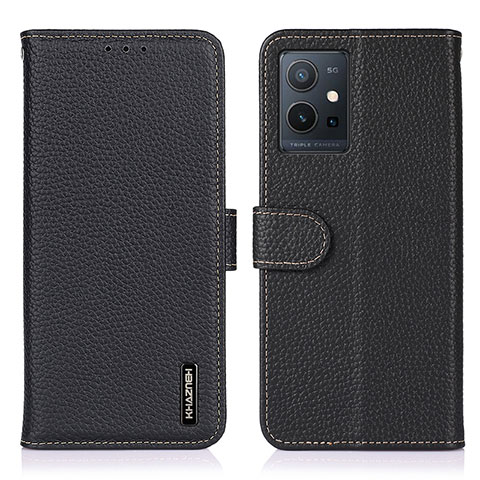 Funda de Cuero Cartera con Soporte Carcasa B01H para Vivo Y33e 5G Negro