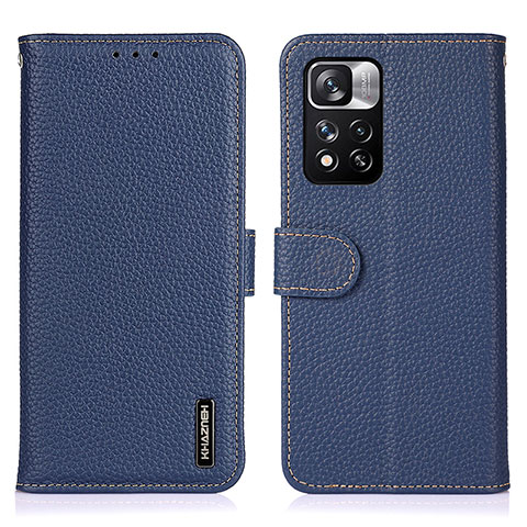 Funda de Cuero Cartera con Soporte Carcasa B01H para Xiaomi Mi 11i 5G (2022) Azul