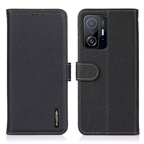 Funda de Cuero Cartera con Soporte Carcasa B01H para Xiaomi Mi 11T 5G Negro