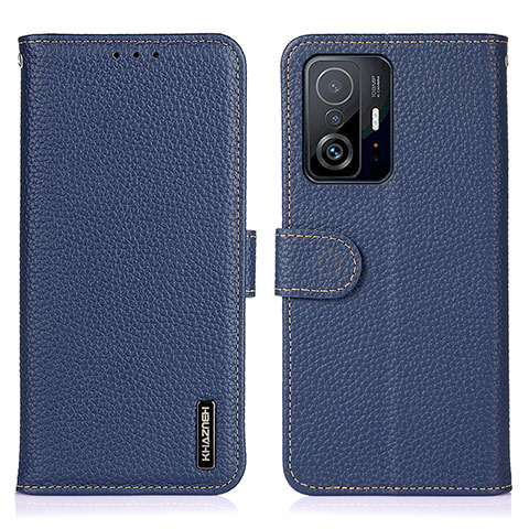 Funda de Cuero Cartera con Soporte Carcasa B01H para Xiaomi Mi 11T Pro 5G Azul