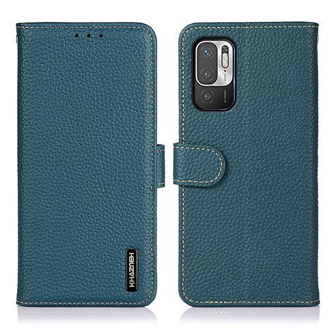 Funda de Cuero Cartera con Soporte Carcasa B01H para Xiaomi POCO M3 Pro 5G Verde