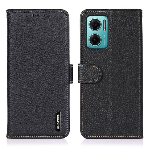 Funda de Cuero Cartera con Soporte Carcasa B01H para Xiaomi Redmi 10 Prime Plus 5G Negro