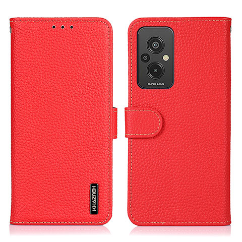 Funda de Cuero Cartera con Soporte Carcasa B01H para Xiaomi Redmi 11 Prime 4G Rojo