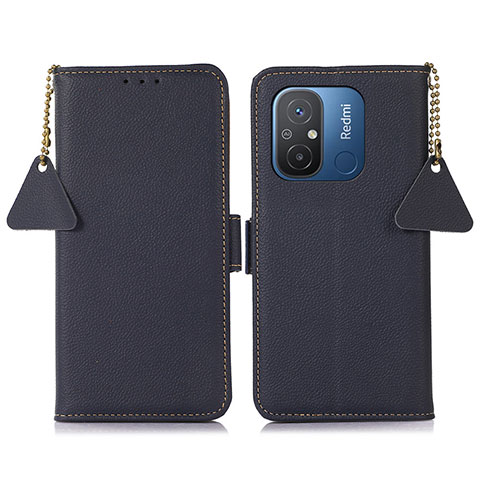 Funda de Cuero Cartera con Soporte Carcasa B01H para Xiaomi Redmi 11A 4G Azul