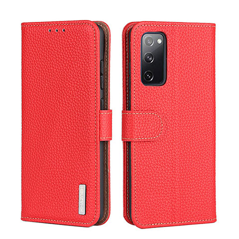 Funda de Cuero Cartera con Soporte Carcasa B01H para Xiaomi Redmi K40 5G Rojo