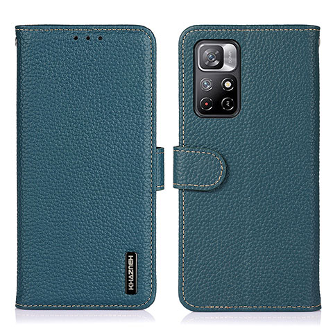 Funda de Cuero Cartera con Soporte Carcasa B01H para Xiaomi Redmi Note 11 5G Verde