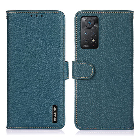 Funda de Cuero Cartera con Soporte Carcasa B01H para Xiaomi Redmi Note 11 Pro 4G Verde