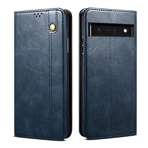 Funda de Cuero Cartera con Soporte Carcasa B01S para Google Pixel 6 5G Azul