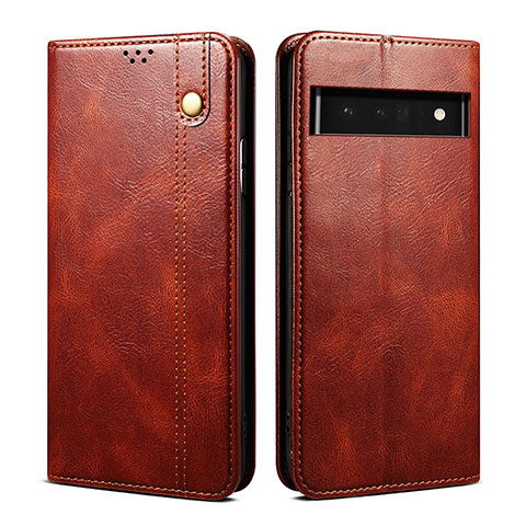 Funda de Cuero Cartera con Soporte Carcasa B01S para Google Pixel 6 5G Marron