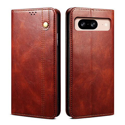 Funda de Cuero Cartera con Soporte Carcasa B01S para Google Pixel 8 5G Marron