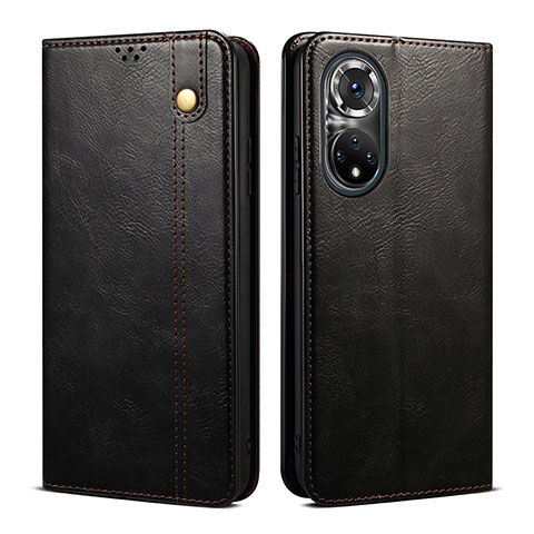 Funda de Cuero Cartera con Soporte Carcasa B01S para Huawei Honor 50 Pro 5G Negro