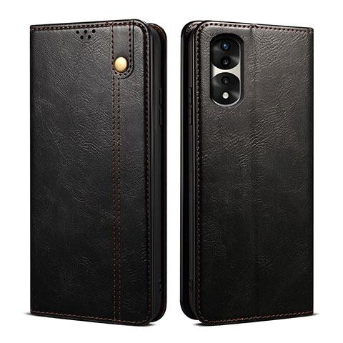 Funda de Cuero Cartera con Soporte Carcasa B01S para Huawei Honor 70 Pro 5G Negro