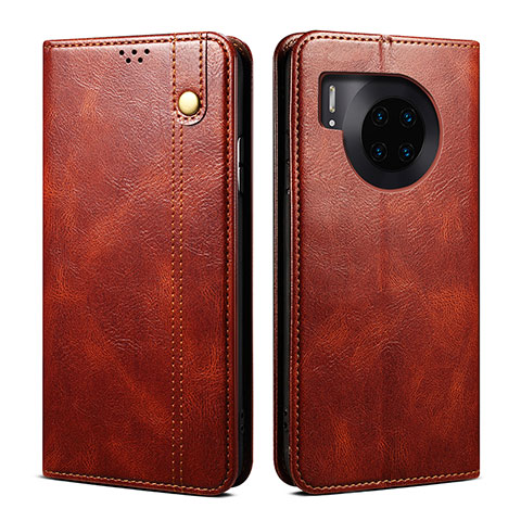 Funda de Cuero Cartera con Soporte Carcasa B01S para Huawei Nova 8i Marron