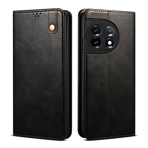 Funda de Cuero Cartera con Soporte Carcasa B01S para OnePlus 11 5G Negro