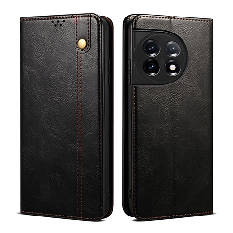 Funda de Cuero Cartera con Soporte Carcasa B01S para OnePlus 11R 5G Negro