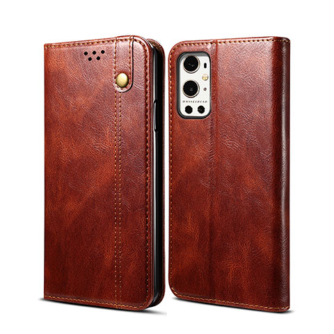 Funda de Cuero Cartera con Soporte Carcasa B01S para OnePlus 9 Pro 5G Marron