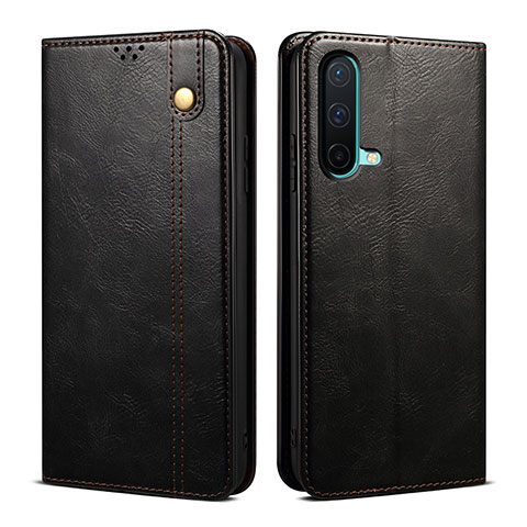 Funda de Cuero Cartera con Soporte Carcasa B01S para OnePlus Nord CE 5G Negro