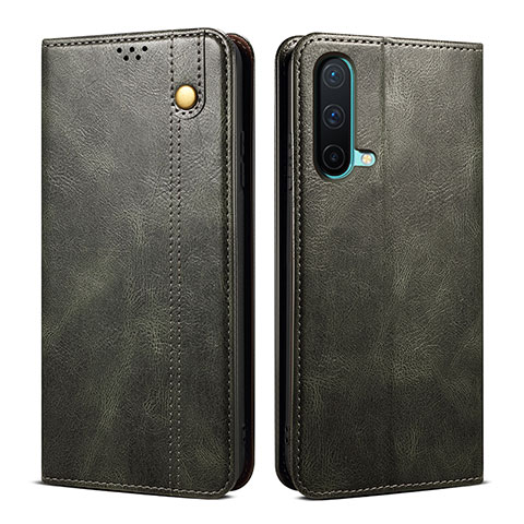 Funda de Cuero Cartera con Soporte Carcasa B01S para OnePlus Nord CE 5G Verde